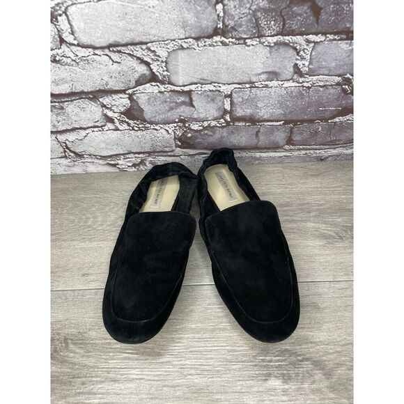 Saks Fifth Ave Gessi Black Suede Leather Flats Loafers Women’s Sz 9M US/39.5EU - Picture 9 of 16